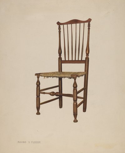 Silla Windsor Bastarda, c. 1939 de Magnus S. Fossum