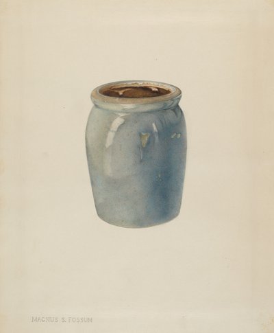Tarro de mermelada de cerámica, c. 1938 de Magnus S. Fossum