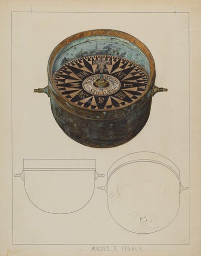Brújula del Barco, c. 1937 de Magnus S. Fossum