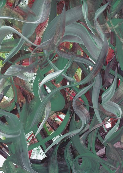 Abstracto verde fluido de Maira Ribena
