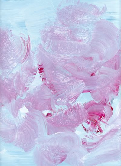 Tonos fluidos de rosa y azul de Maira Ribena