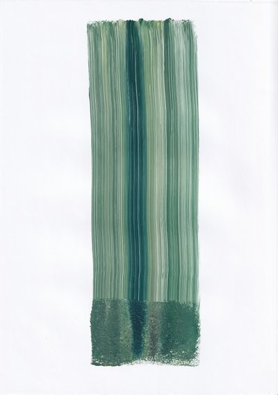 Abstracción con pinceladas verdes de Maira Ribena