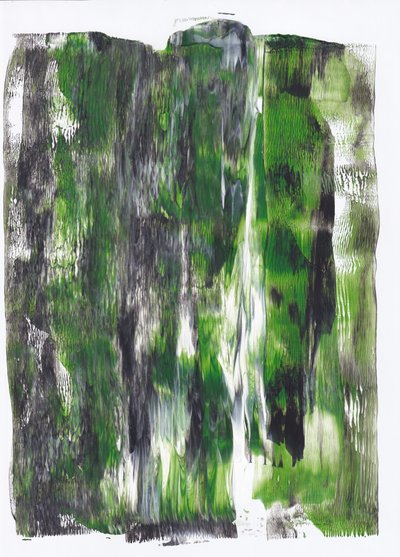 Abstracción de un verde exuberante de Maira Ribena
