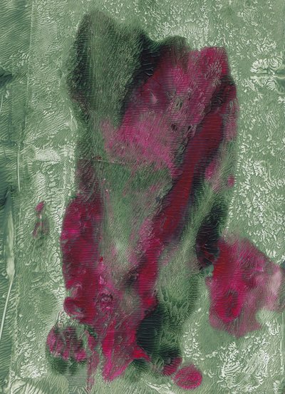 Abstracto en verde magenta vibrante de Maira Ribena