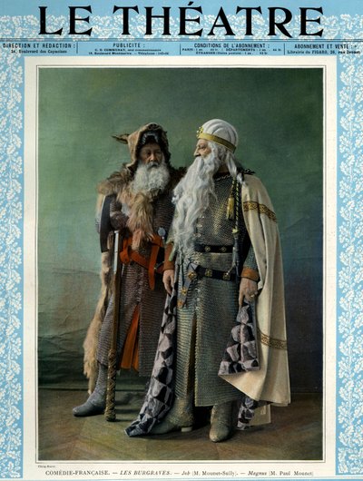 Jean Mounet-Sully y Paul Mounet como Job y Magnus, portada de la revista "Le Theatre de Mairet (after)