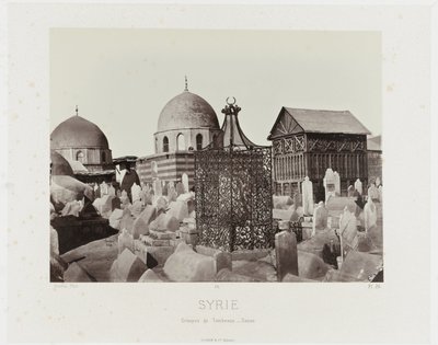 Gezicht op een begraafplaats in Damascus (Siria/Grupos de Tumbas - Damasco) Arquitectura antigua: Egipto, Grecia, Asia Menor: Álbum de fotos (título de la serie) de Maison Bonfils