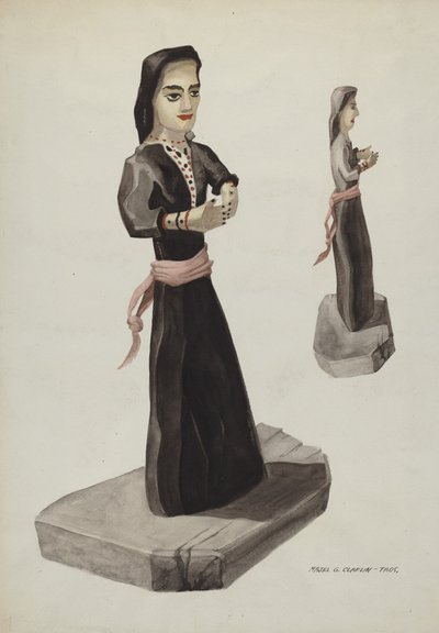 Bulto, Santa Rita, c. 1937 de Majel G. Claflin
