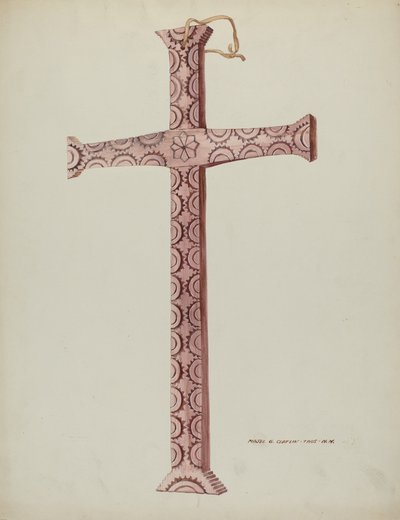 Cruz de cedro, c. 1937 de Majel G. Claflin