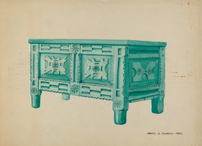 Cofre para ropa o mantas, c. 1937 de Majel G. Claflin