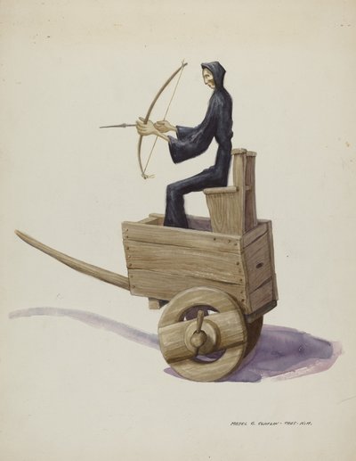 El Muerto Figura de la Muerte y Carro, c. 1937 de Majel G. Claflin