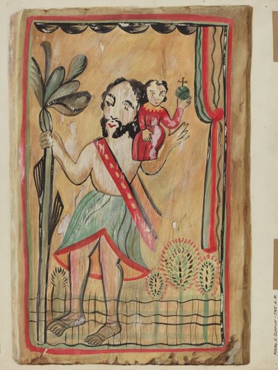 Retablo - San Cristóbal, 1935-1942 de Majel G. Claflin
