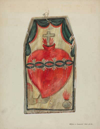 Retablo Sagrado Corazón, c. 1939 de Majel G. Claflin