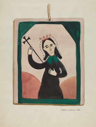 Retablo Virgen, c. 1937 de Majel G. Claflin