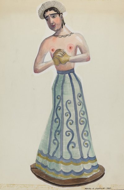 Santa Una de Ocho Vírgenes Vista Frontal, c. 1937 de Majel G. Claflin