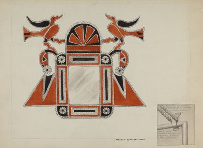 Marco de Espejo de Hojalata, c. 1937 de Majel G. Claflin