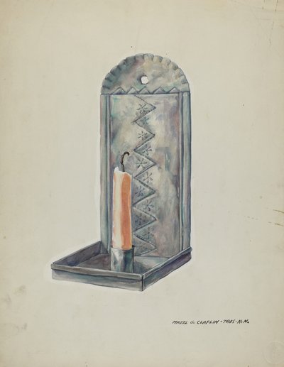 Candelabro de estaño, 1935-1942 de Majel G. Claflin