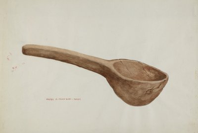 Cucharón de madera, c. 1937 de Majel G. Claflin