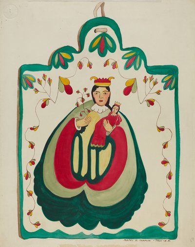 Retablo de Madera, San Antonio, c. 1937 de Majel G. Claflin