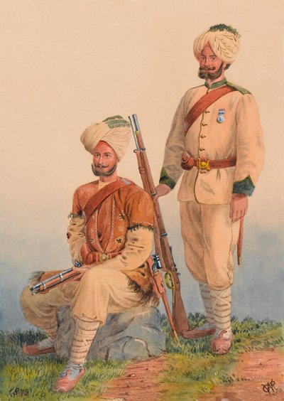 Ordenanzas Sij del General Roberts, Dewa Singh y Dehan Singh, 3ª Fuerza Fronteriza de Punjab de Major General R.G. Woodthorpe