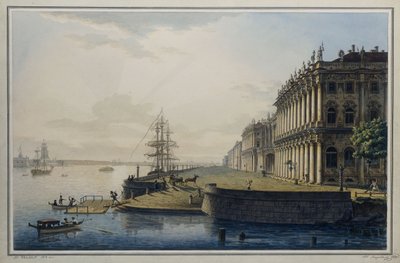 Vista del Palacio de Invierno Imperial, 1818 de Maksim Nikiforovich VorobOev