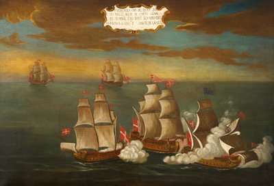 Captura de un barco turco por un escuadrón de la Orden, barcos bajo el mando de Frere Giuseppe de Langu, frente a Cartago de Maltese School