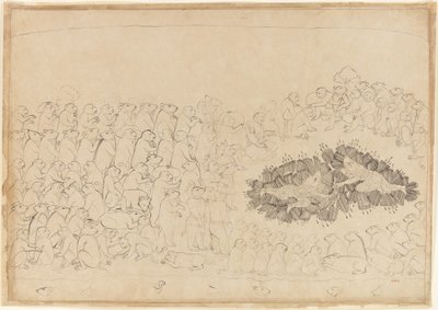 Rama y Lakshmana abrumados por flechas: Folio de la serie del Asedio de Lanka, ca. 1725 de Manaku