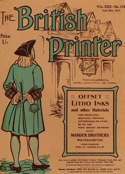 The British Printer Vol. XXX - No. 175 April-May, 1917 portada, 1917 de Mander Brothers