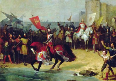 La reconquista de Cádiz en 1262 por Alfonso el Sabio (óleo sobre lienzo) de Manuel Cabral y Aguado Bejarano