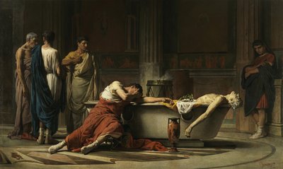 La muerte de Séneca, 1871 de Manuel Domínguez Sánchez