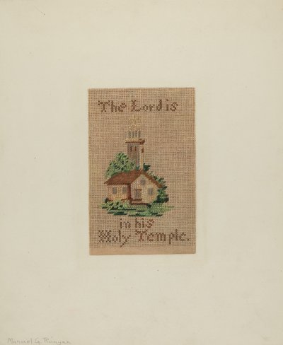 Marcador de libros, c. 1939 de Manuel G. Runyan