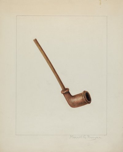 Pipa de arcilla, c. 1938 de Manuel G. Runyan