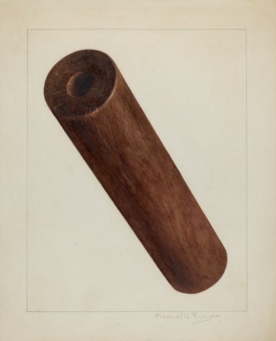 Rodillo de prensa de impresión, c. 1938 de Manuel G. Runyan