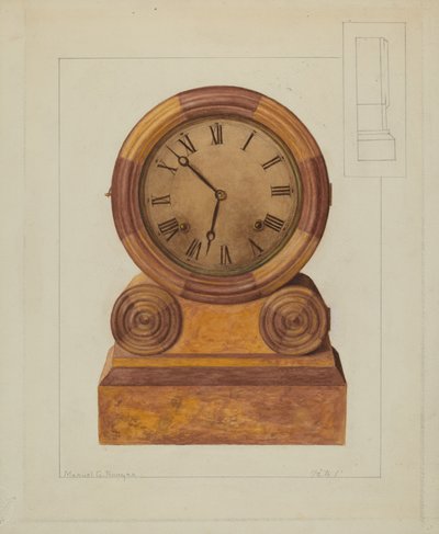 Reloj de estante, c. 1937 de Manuel G. Runyan