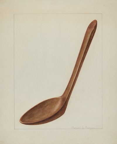 Espátula de madera, c. 1938 de Manuel G. Runyan