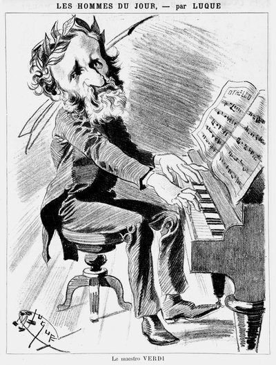 Caricatura de Verdi - por Luque de Manuel Luque