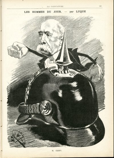 Ilustración de Manuel Luque en La Caricature (1880) de Manuel Luque