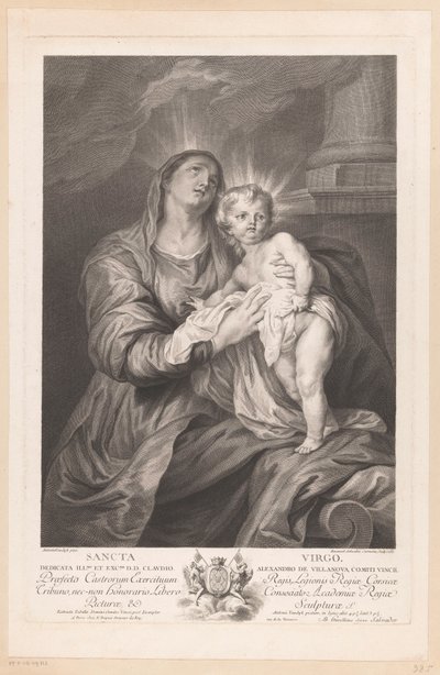 María con el Niño Jesús Sancta Virgo (título sobre objeto) de Manuel Salvador Carmona