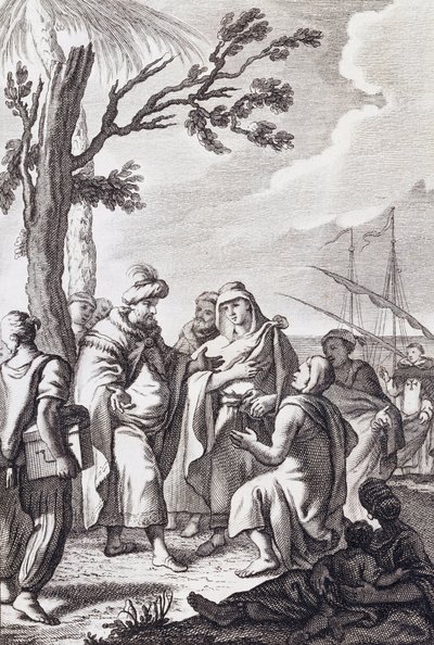 Ilustración para "El Tratado de Argel" de Miguel de Cervantes de Manuel de la Cruz y Cano