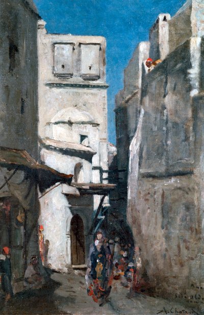 Calle en Argel, c1864-1892 de Marc Alfred Chataud
