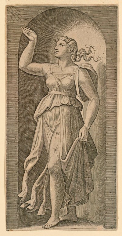 Figura alegórica de la fe de Marc Antonio Raimondi
