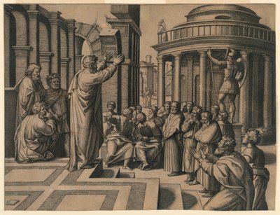 San Pablo predicando en Atenas de Marc Antonio Raimondi