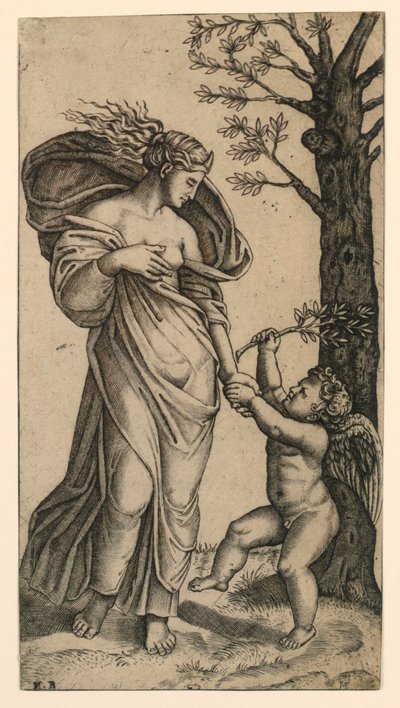 La Reconciliación de Minerva y Cupido de Marc Antonio Raimondi