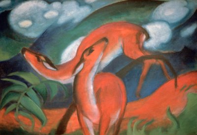 Ciervo rojo II de Franz Marc