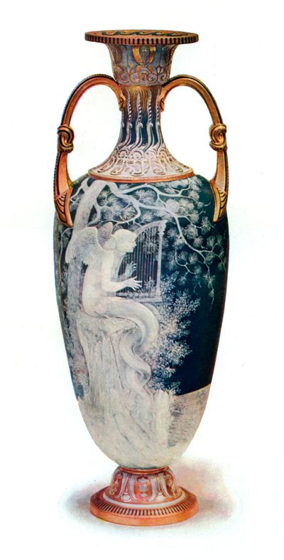La sirena, jarrón de Minton por Marc-Louis-Emmanuel Solon, 1904 de Marc Louis Emmanuel Solon