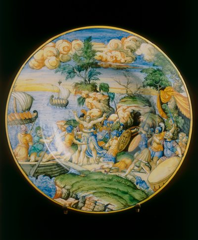 Rapto de Elena, placa atribuida a Marcantonio Raimondi conservada en el Museo Nazionale del Bargello, Florencia de Marcantonio (attr.to) Raimondi
