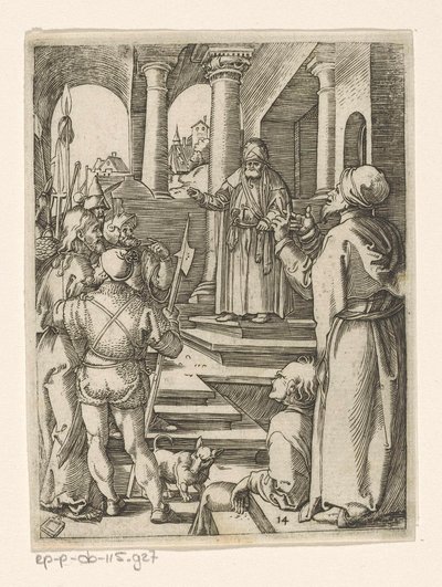 Cristo ante Pilatos
Pasión de Cristo (título de la serie) de Marcantonio Raimondi