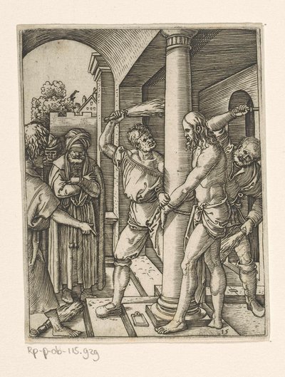 La flagelación de Cristo
Pasión de Cristo (título de la serie) de Marcantonio Raimondi