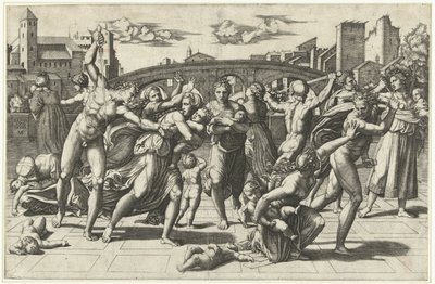 La masacre de los inocentes, c.1515 de Marcantonio Raimondi