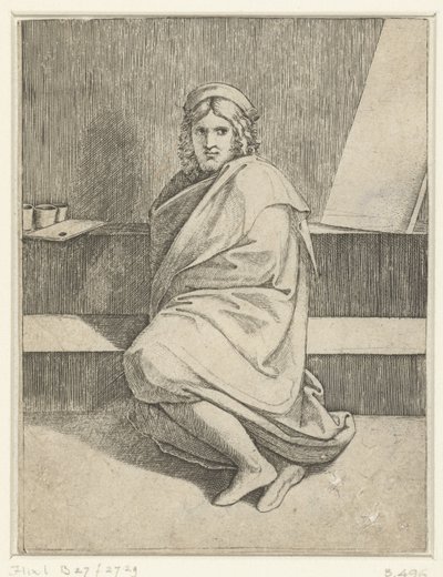 Retrato del pintor Rafael de Marcantonio Raimondi