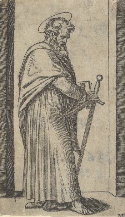 San Pablo, espada en su mano derecha, de la serie 